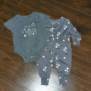 Jessica Simpson onesie and sleeper in 0-3 months.
